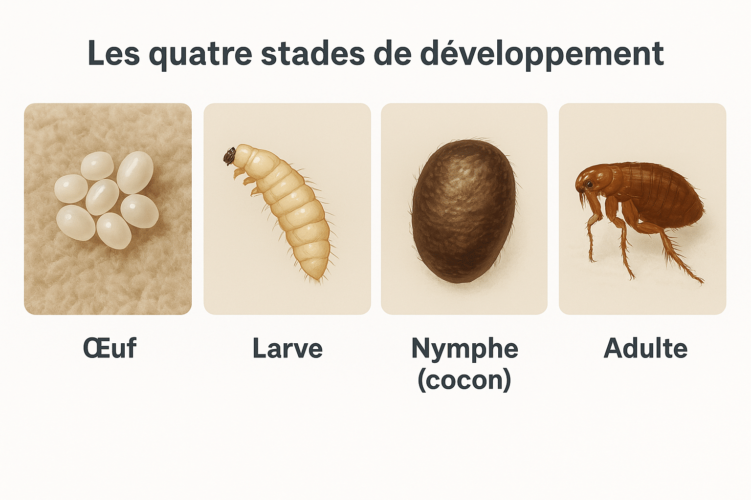 Les quatre stades de développement